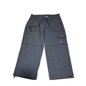 Athleta Bettona Boyfriend Capri Joggers Cargo Pants Gray Hiking Outdoor Sz Small